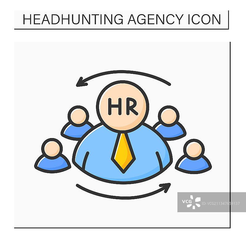 彩色HR经理图标图片素材