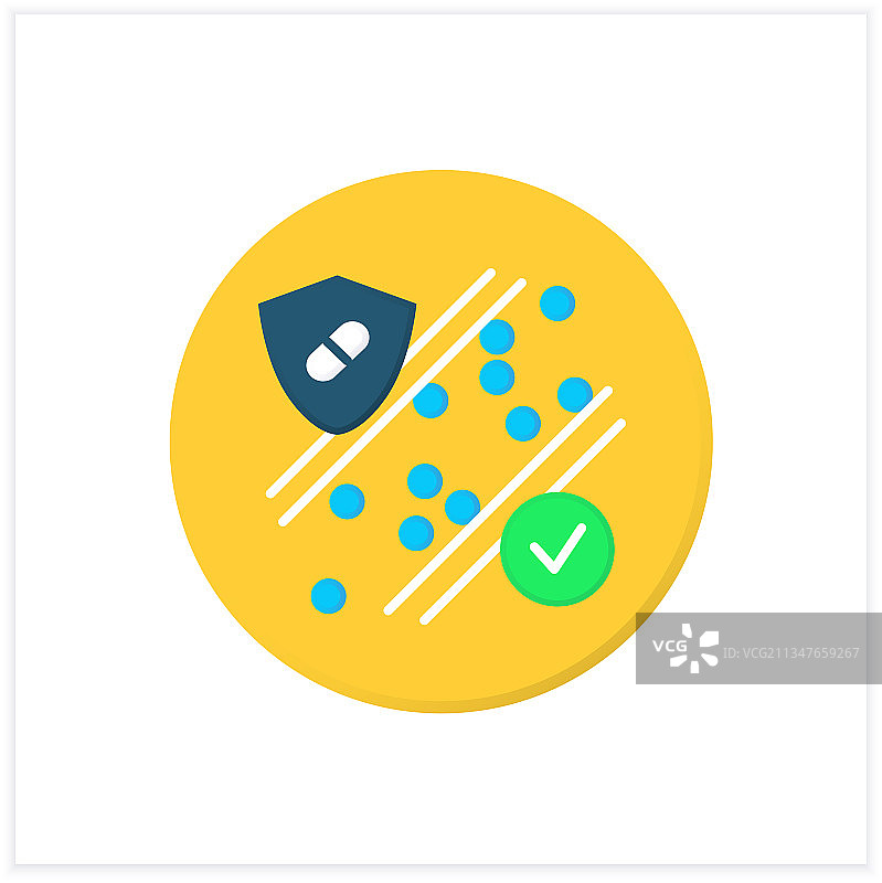 扁平风格益生菌图标图片素材