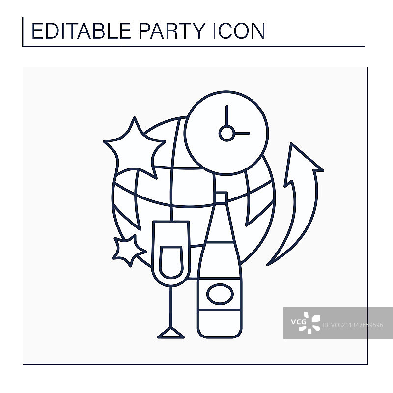 后派对线图标图片素材