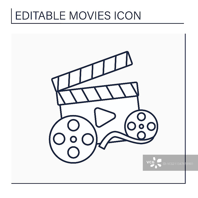 纪录片线性图标图片素材