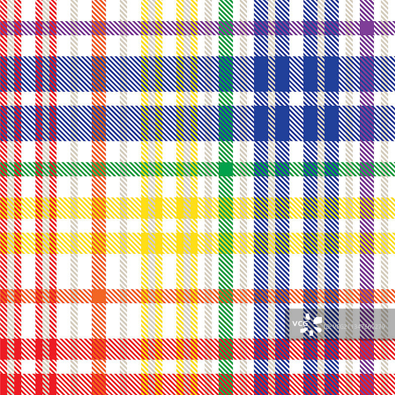 彩虹格子格子无缝花纹图片素材