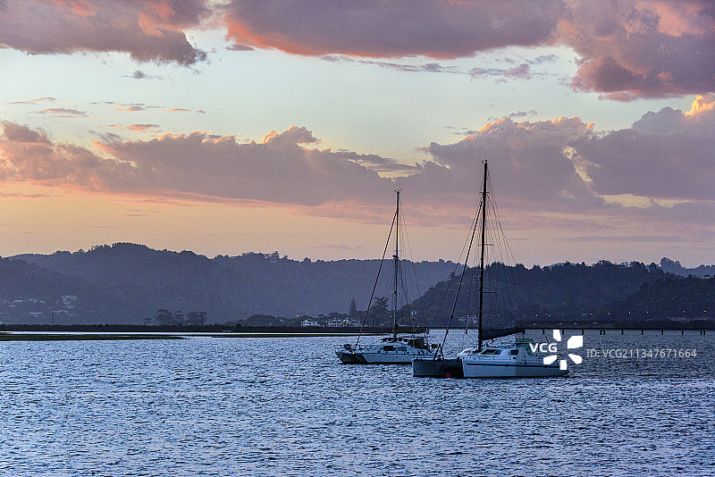 非洲南非克尼斯纳小镇泻湖日落风光图片素材