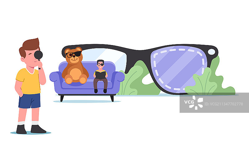 弱视斜视疾病概念图片素材