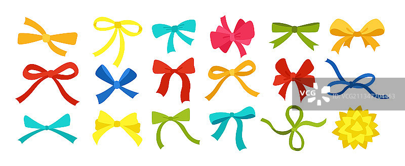 彩色丝带装饰包装促销套装图片素材