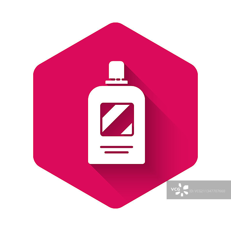 带长阴影的白色洗发水瓶子图标图片素材