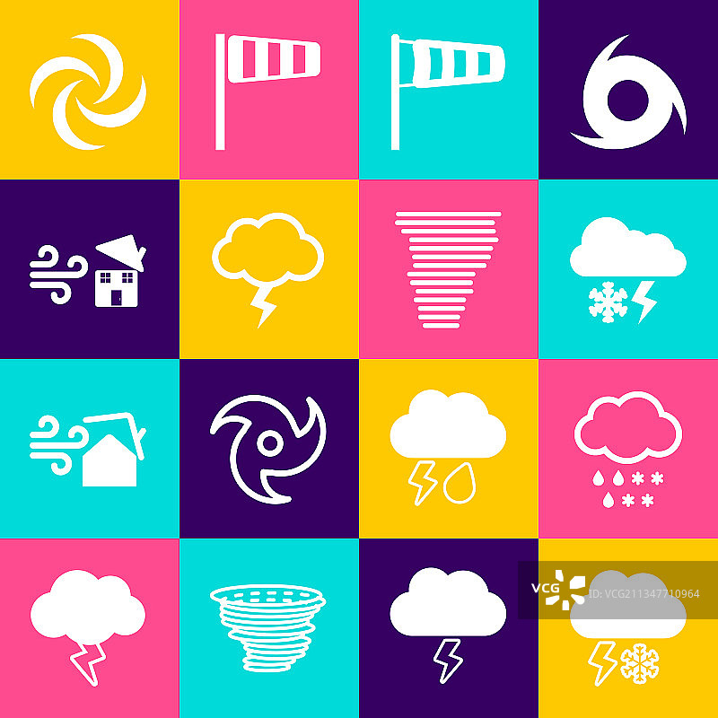 雪云闪电雨锥图片素材