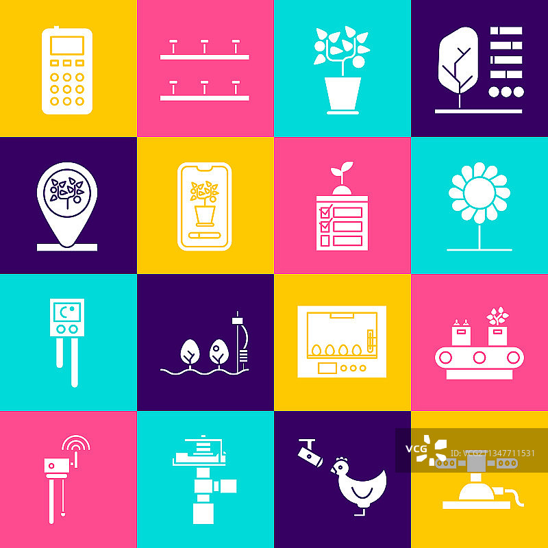 自动灌溉喷头传送带套装图片素材