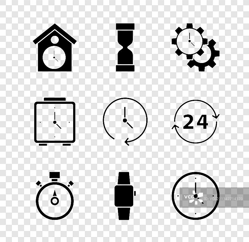 复古挂钟、旧沙漏时间组合图片素材