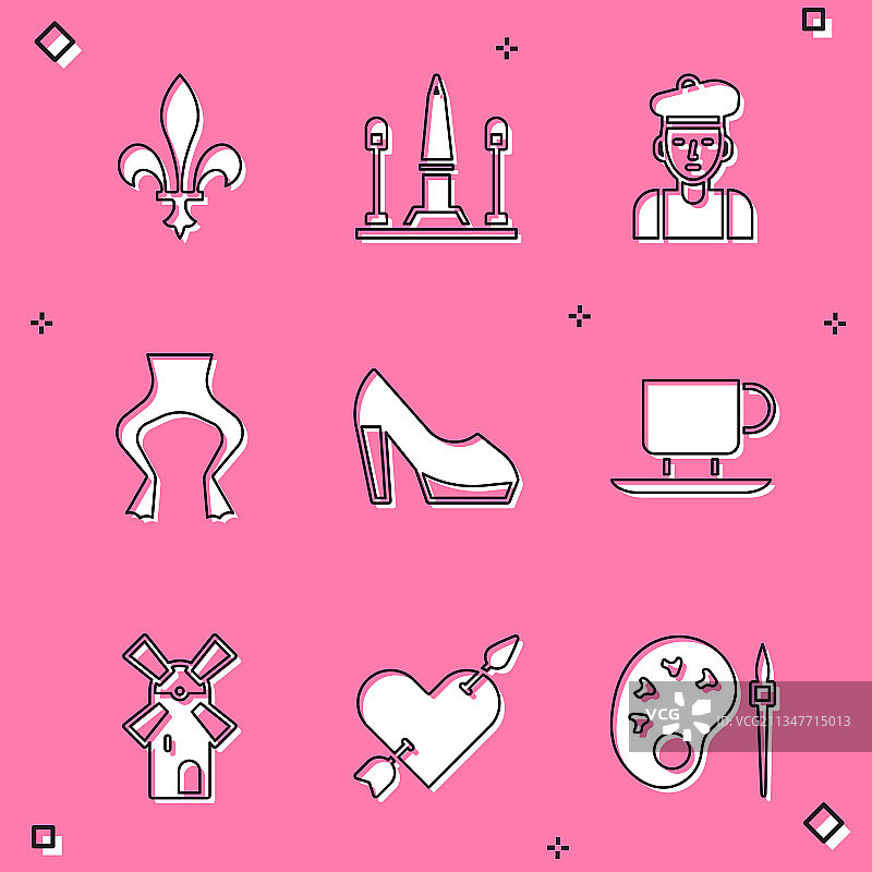 法国协和广场的百合花饰图案男人图片素材