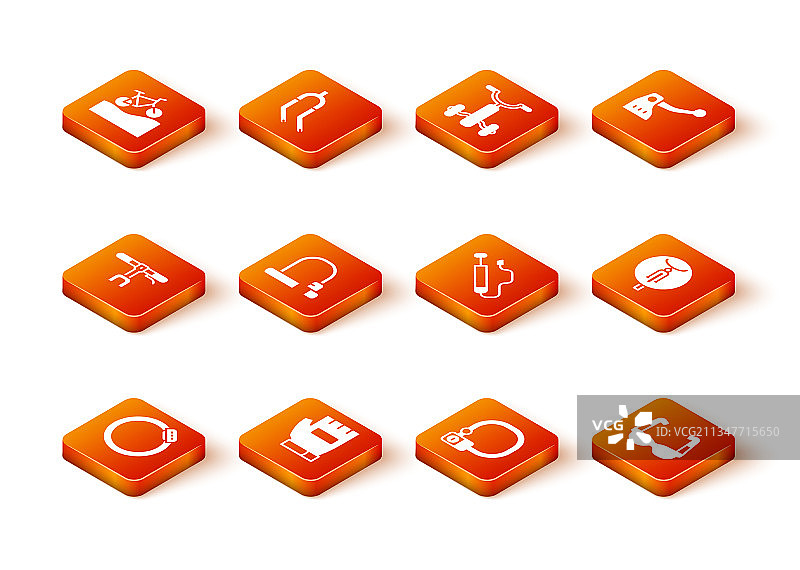 自行车刹车盘手套车把锁套装图片素材