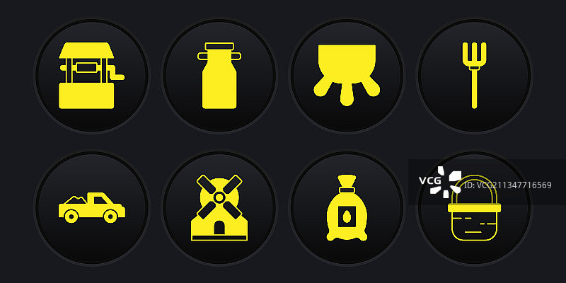 皮卡园艺草叉风车包合集图片素材