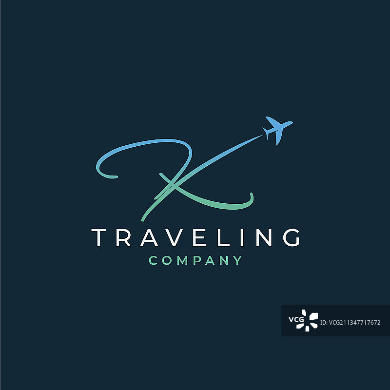 首字母K旅行标志设计图片素材