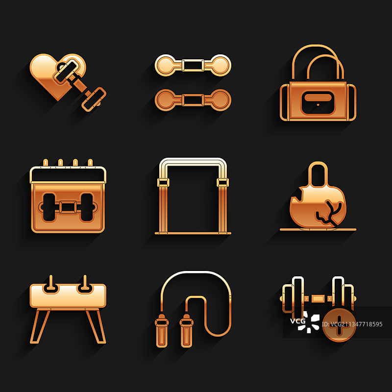 运动器材：单杠、跳绳、哑铃图片素材