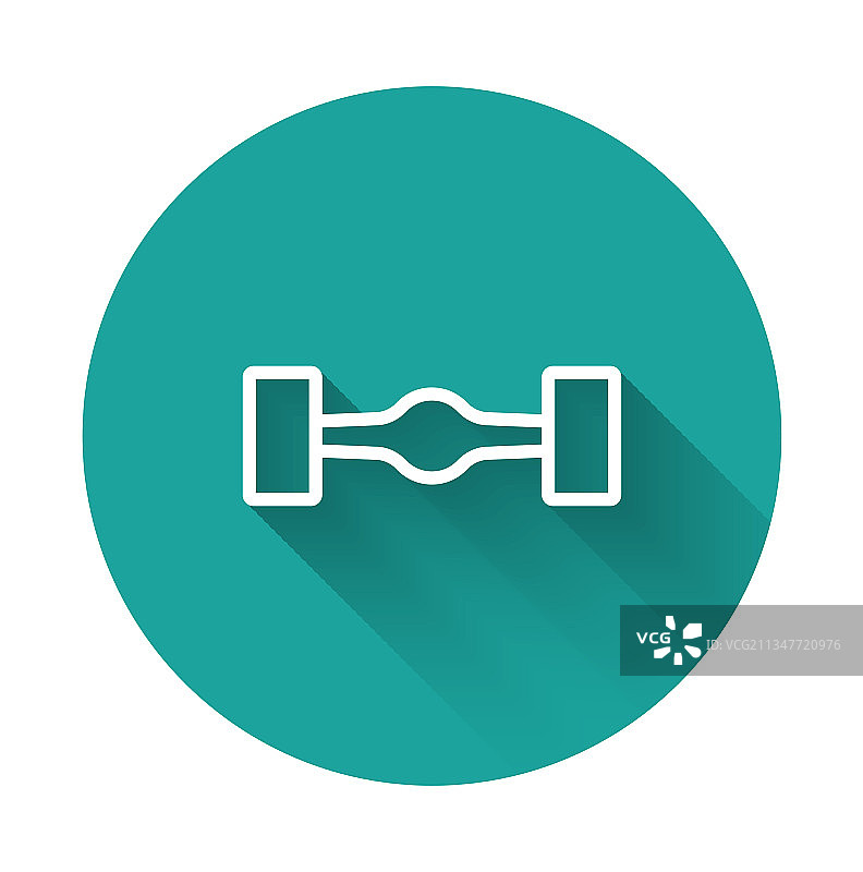 白色线条汽车底盘图标图片素材