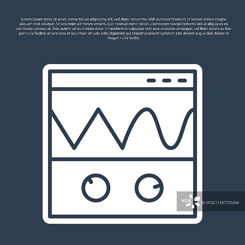 蓝色线条示波器测量信号波图片素材