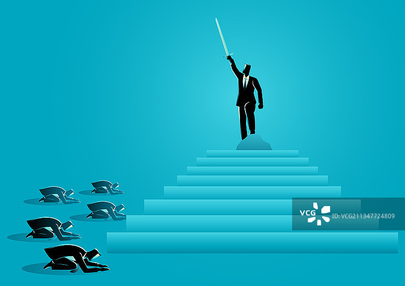 商人举起剑图片素材