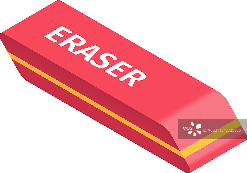 橡皮擦2.5D图标图片素材