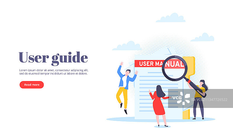 用户手册指南扁平风格设计图片素材