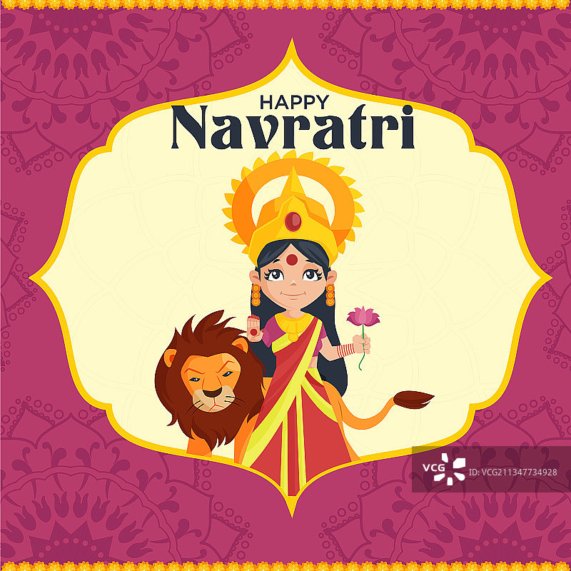 Navratri节快乐banner设计图片素材