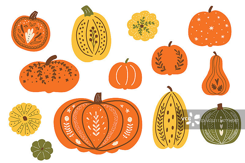 节日南瓜装饰秋季感恩节图片素材