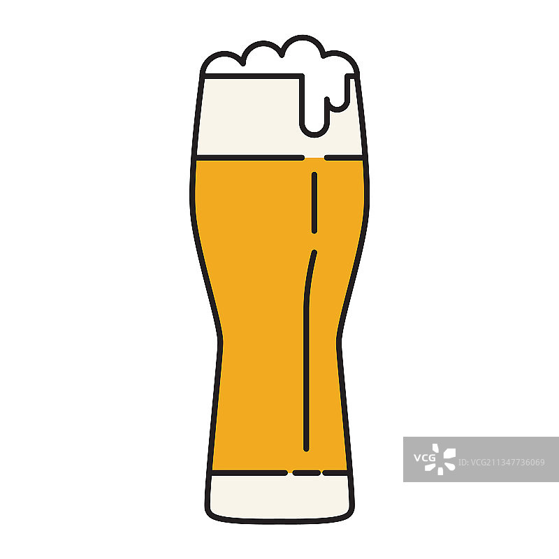 一杯泡沫丰富的啤酒图片素材