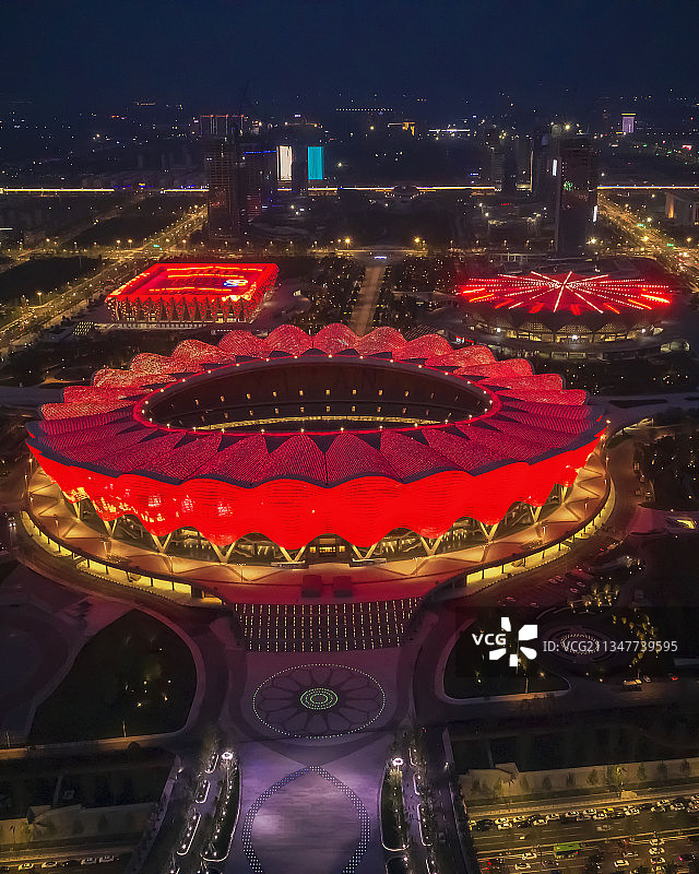 西安奥体中心“一场两馆”图片素材