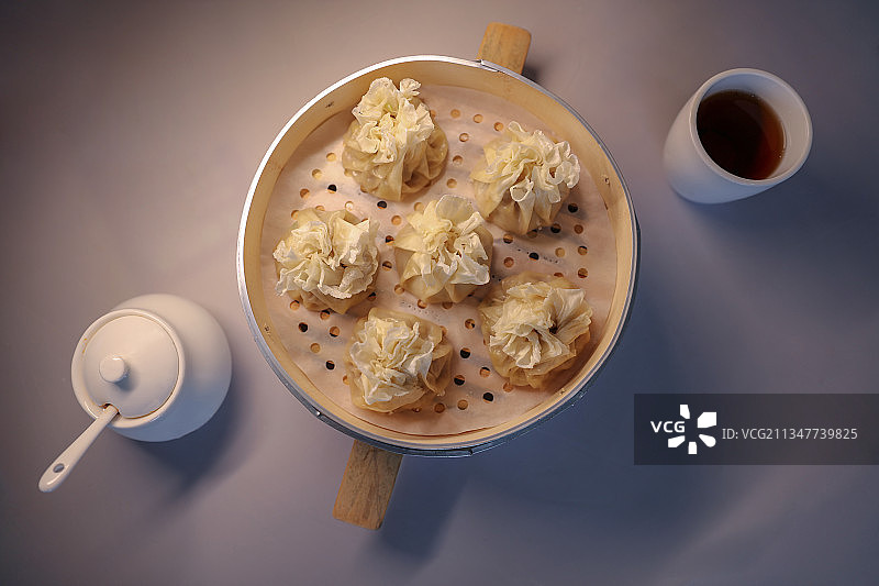 烧麦。图片素材