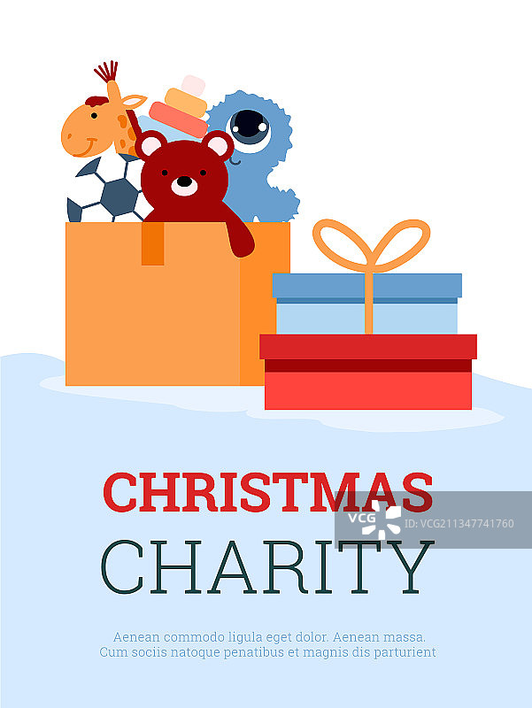 卡片或banner圣诞慈善移动应用图片素材