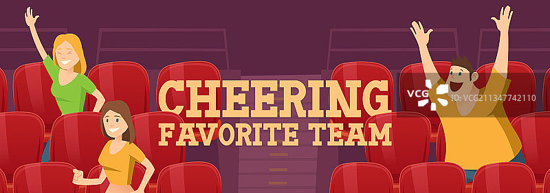 人们在体育场为喜爱的球队欢呼图片素材