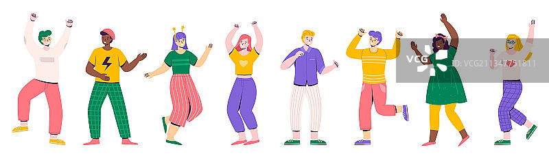 派对上跳舞的男男女女图片素材