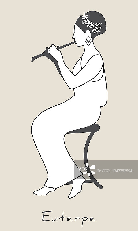 头发上戴着鲜花和树叶的女孩图片素材