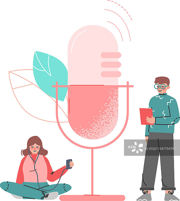 播客或口语系列节目收听图片素材