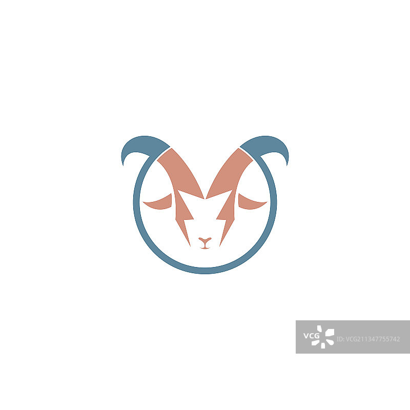 山羊图标Logo设计模板图片素材