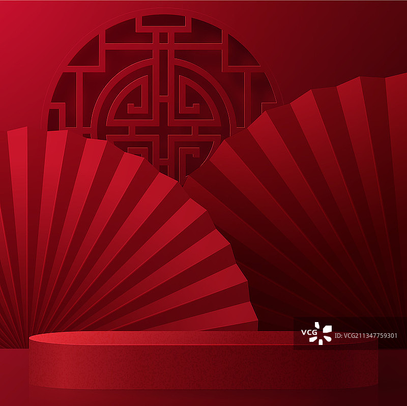 旗帜上的红色纸船俯视图图片素材