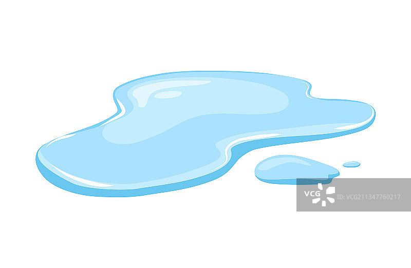 白色背景上的水渍水坑图片素材