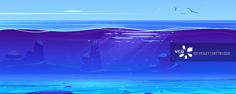 海洋海底剖面背景图片素材