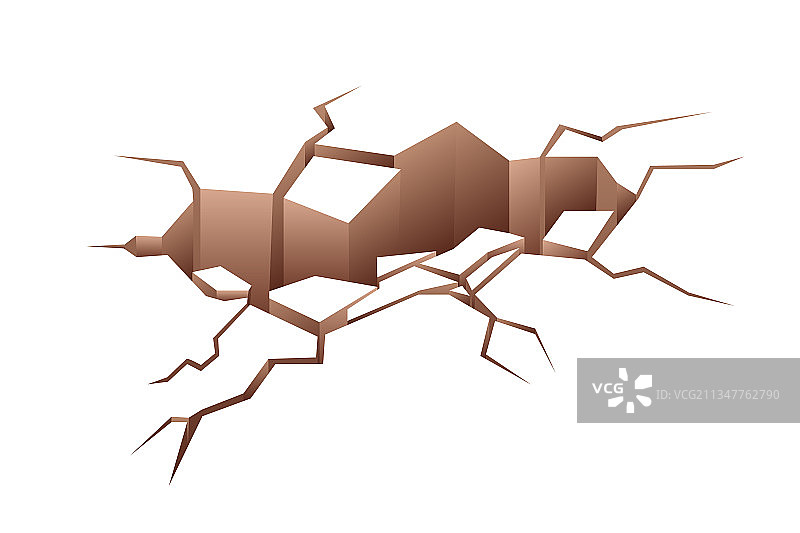 地面裂缝与孔洞和裂缝线图片素材