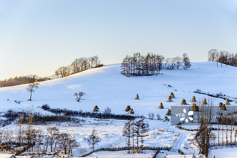 中国东北吉林二合雪乡图片素材