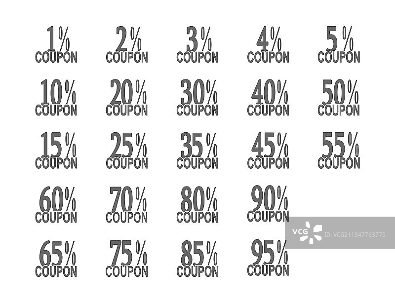 可编辑的优惠券标签图片素材