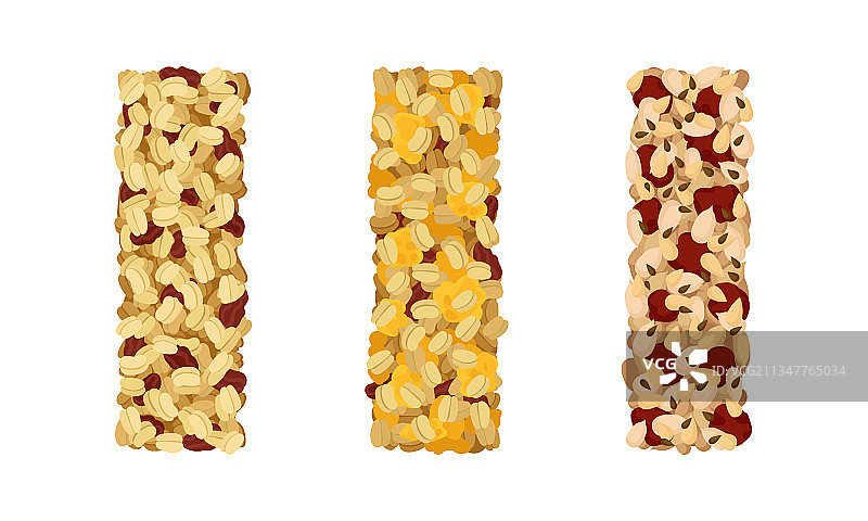 各种燕麦棒健康组合图片素材