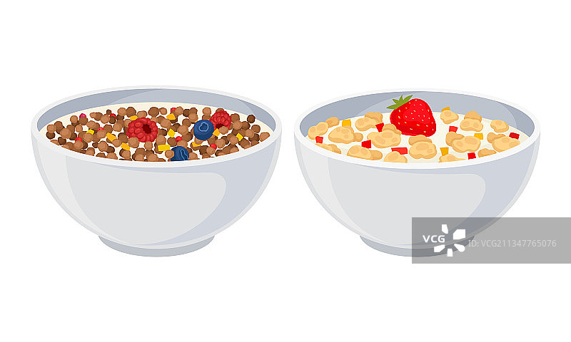 碗装格兰诺拉麦片配覆盆子图片素材