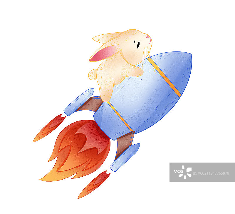 兔子火箭图片素材
