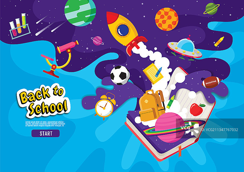 返校季书籍灵感banner设计图片素材