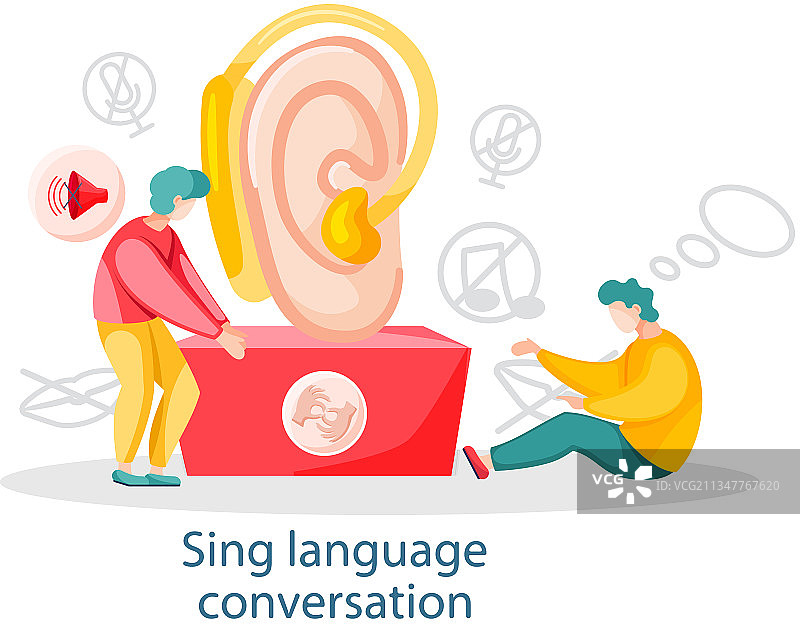 在线外语手语学习网络研讨会图片素材