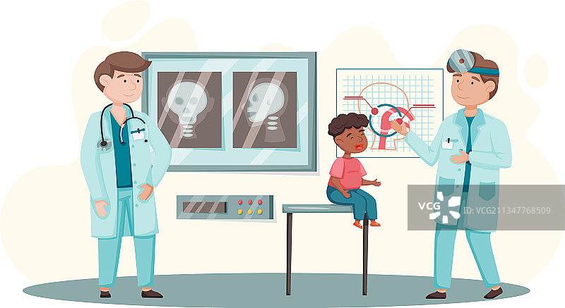 耳科医生与病人图片素材