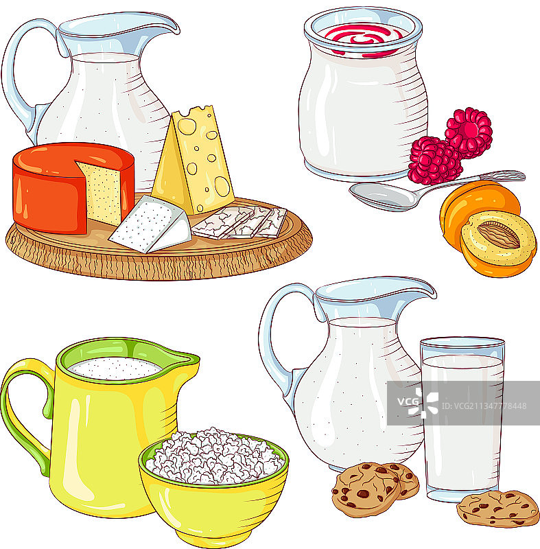 乳制品合集图片素材
