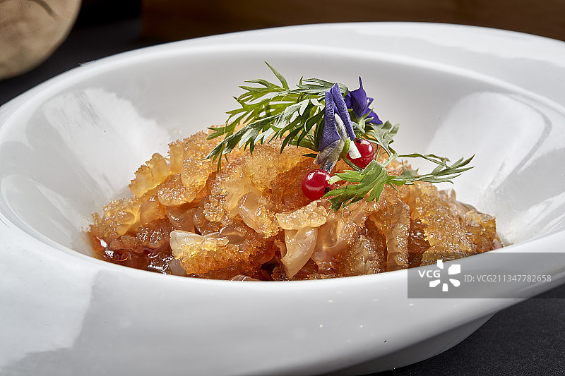 精美传统凉菜老醋蛰头图片素材