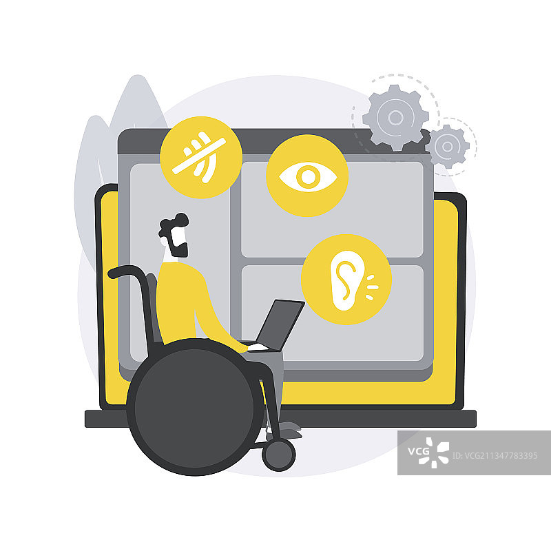 Web可访问性程序抽象概念图片素材
