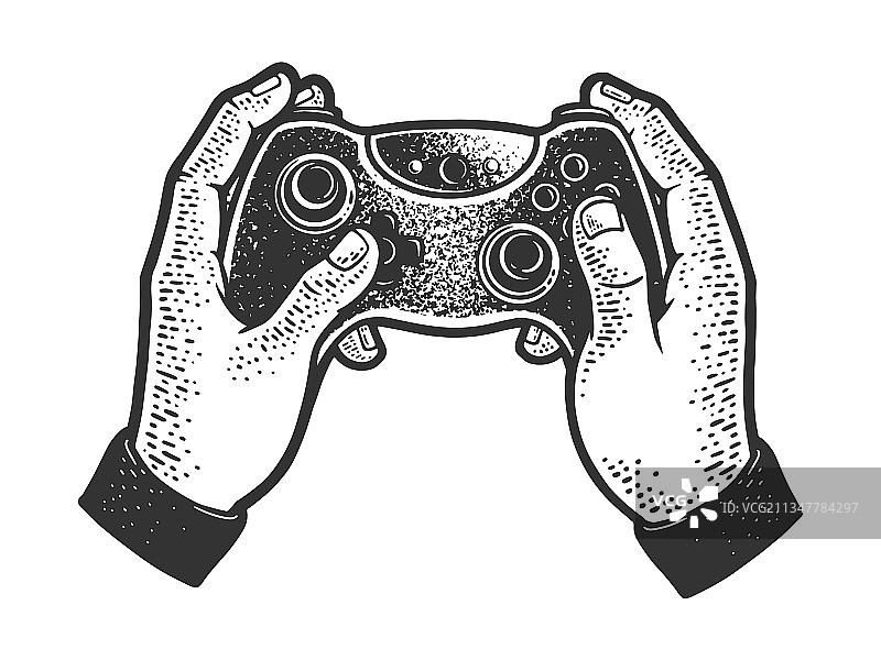 手绘游戏手柄图片素材