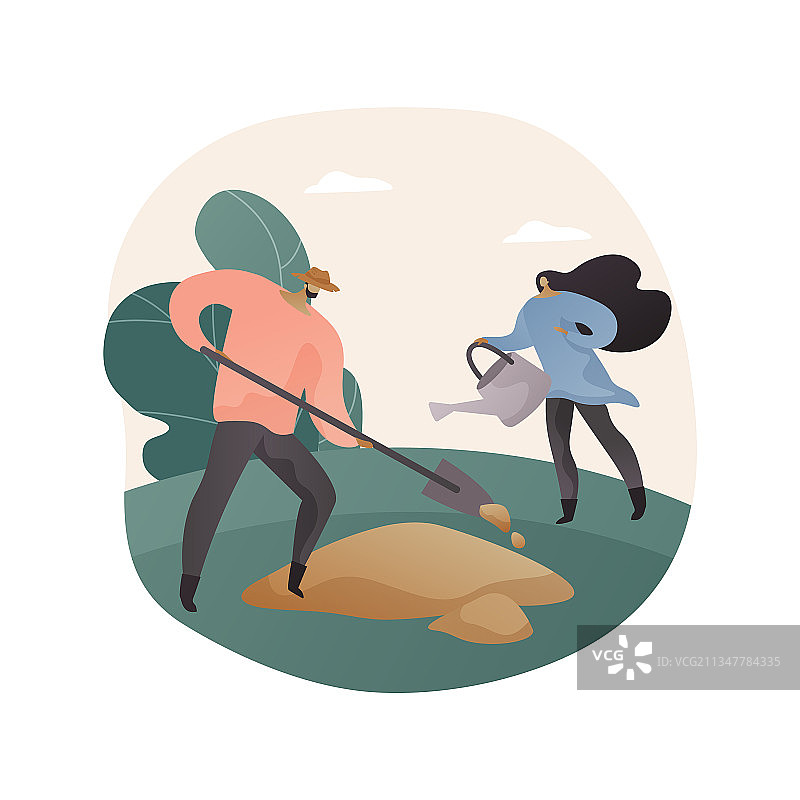 土壤耕作抽象概念图片素材